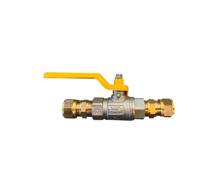 Kogelkraan 2 x 12mm knelkoppeling- gas