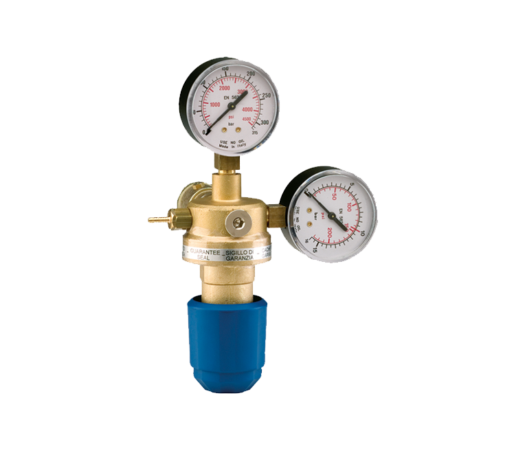 Instelbare zuurstofreg. met 2 manometers