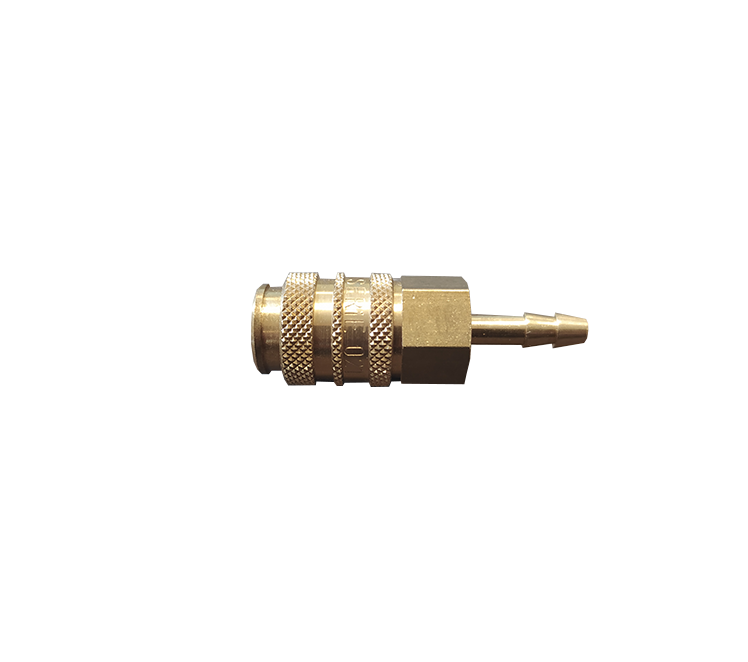 Propaan snelkoppeling messing 4mm tule alleen vrouwtje