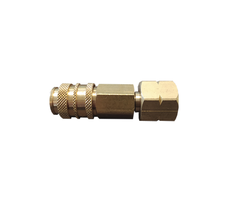 Propaan snelkoppeling messing 1/4"l inw. wartelend alleen vrouwtje