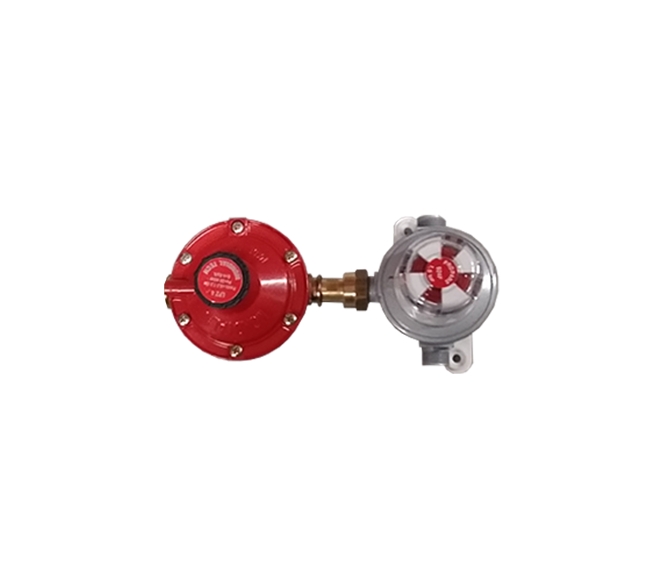 Automatische omschakelaar lage druk 50 mbar. Ingang 2x M20x1.5 uitgang 3/8"r inw.