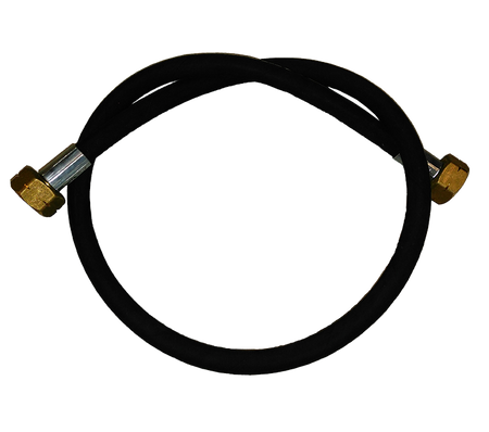 Hogedrukslang zwart 600cm 2x wartel Shell