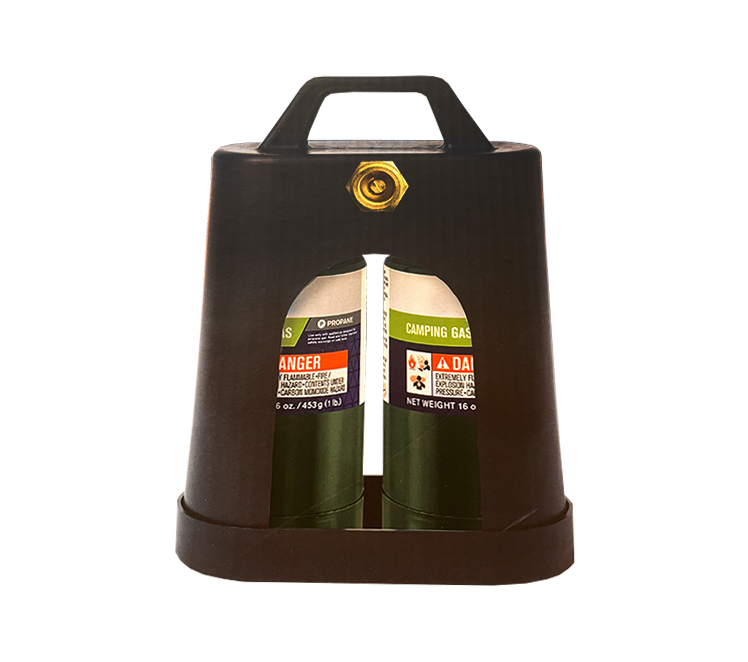 Powerpack wegwerpcilinder CGA600 2x - plastic behuizing met 21,8L Shell uitw. - zelf afsluitbaar
