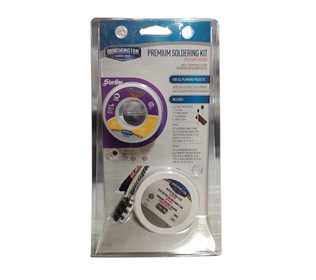 Worthington Soldeerkit Lood Vrij 230gr Tin/Flux/Borstel/kwastje en schuurpapier - Premium Basis