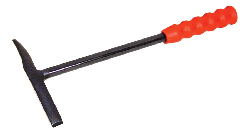 Bikhamer met massief stalen steel en rode kunststof handgreep - Weldingshop