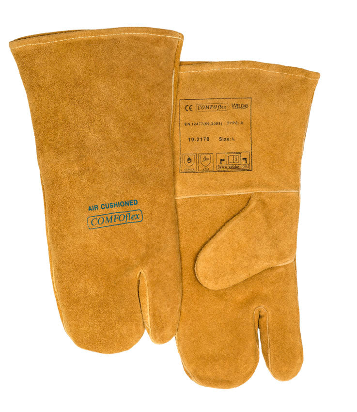 Weldas Originele 'BUCKTAN WIJD MODEL';  COMFOflex® gevoerde MIT lashandschoen gemaakt van hoogwaardig split rundleer !