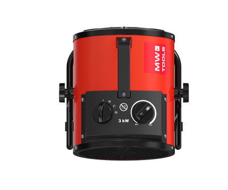 Warmeluchtblazer elektrisch 3 kW - 230V - Regelbare thermostaat en blaashoek - Draagbaar - IP24 MW Tools - foto 6