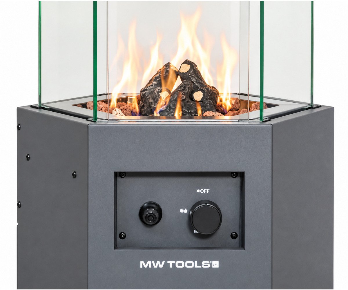 Infrarood terras heater 8.0kW hexagonaal - Antraciet MW Tools - foto 4