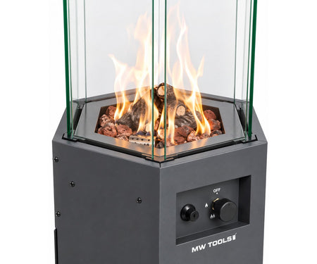 Infrarood terras heater 8.0kW hexagonaal - Antraciet MW Tools - foto 5