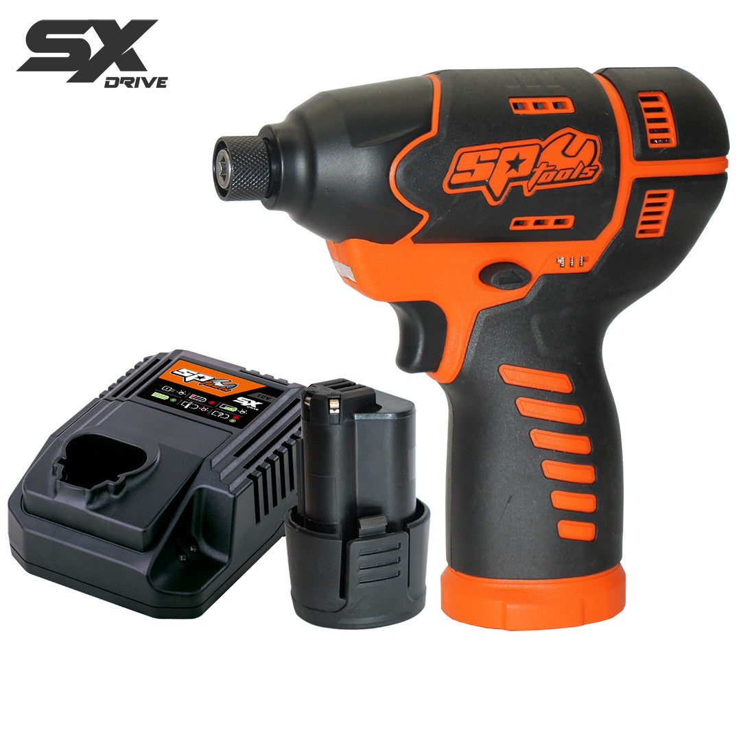 1/4" SLAGSCHROEVENDRAAIER 12V MET LADER EN 1 X 2,5Ah ACCU