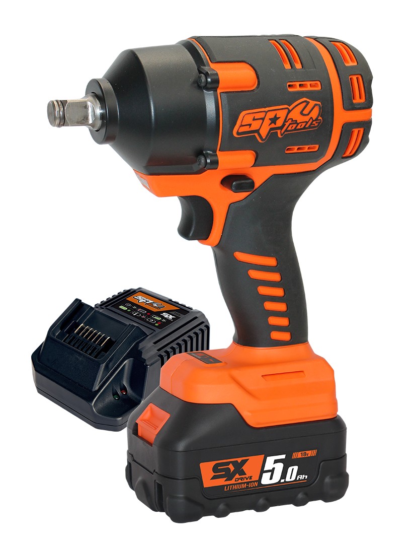 18V ACCU 1/2" SLAGMOERSLEUTEL BRUSHLESS incl 1*5ah accu en 1 lader