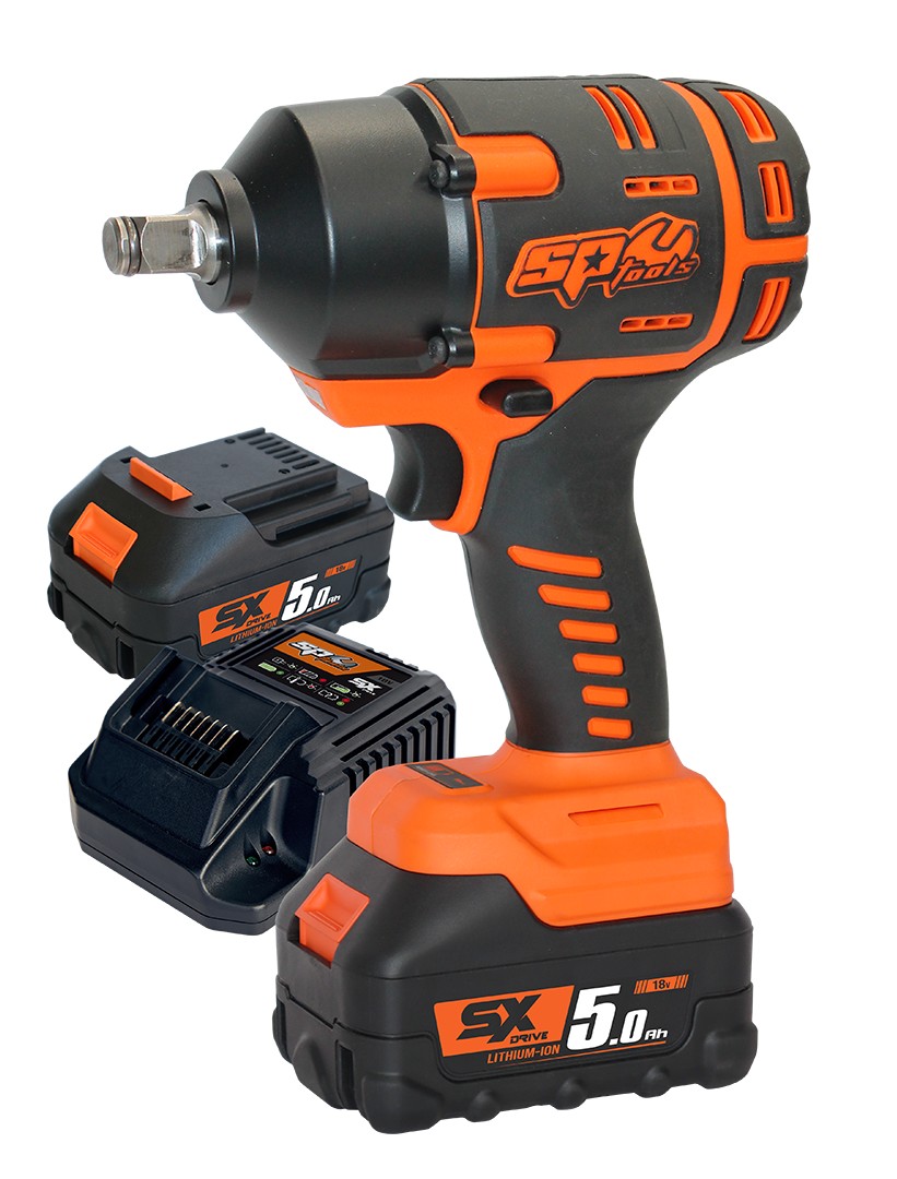 18V ACCU SET 1/2" SLAGMOERSLEUTEL INCL 2*5.0AH BATTERIJ EN OPLADER
