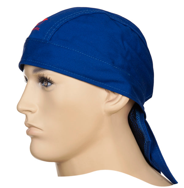 Weldas Fire Fox™ Doo-Rag; vlamvertragend blauw katoen