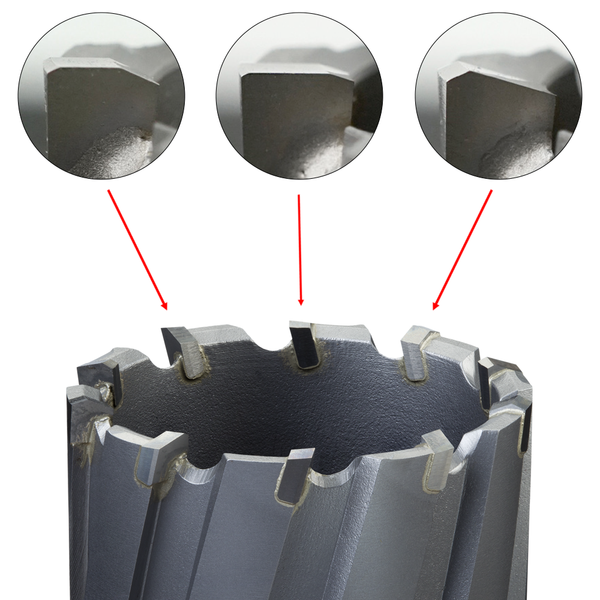 Kernboor, TCT, Lengte 150 mm, Weldon.