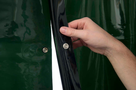 Weldas LAVAshield® groen koppelbaar lasscherm 137 x 180 cm. (Incl. 9 ringen Ø 50 mm.)