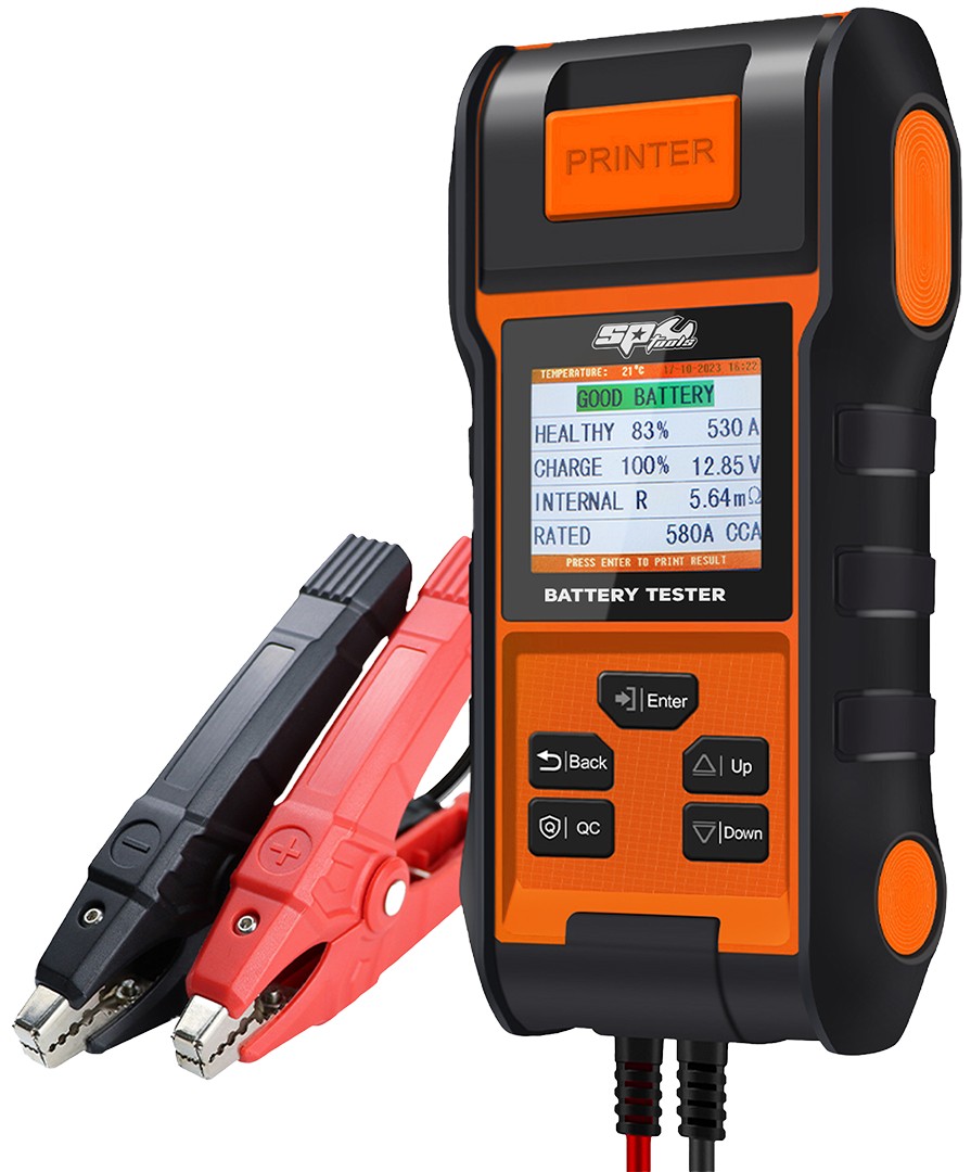 6V/12V/24V ACCU TESTER MET PRINTER EN KLEURENDISPLAY