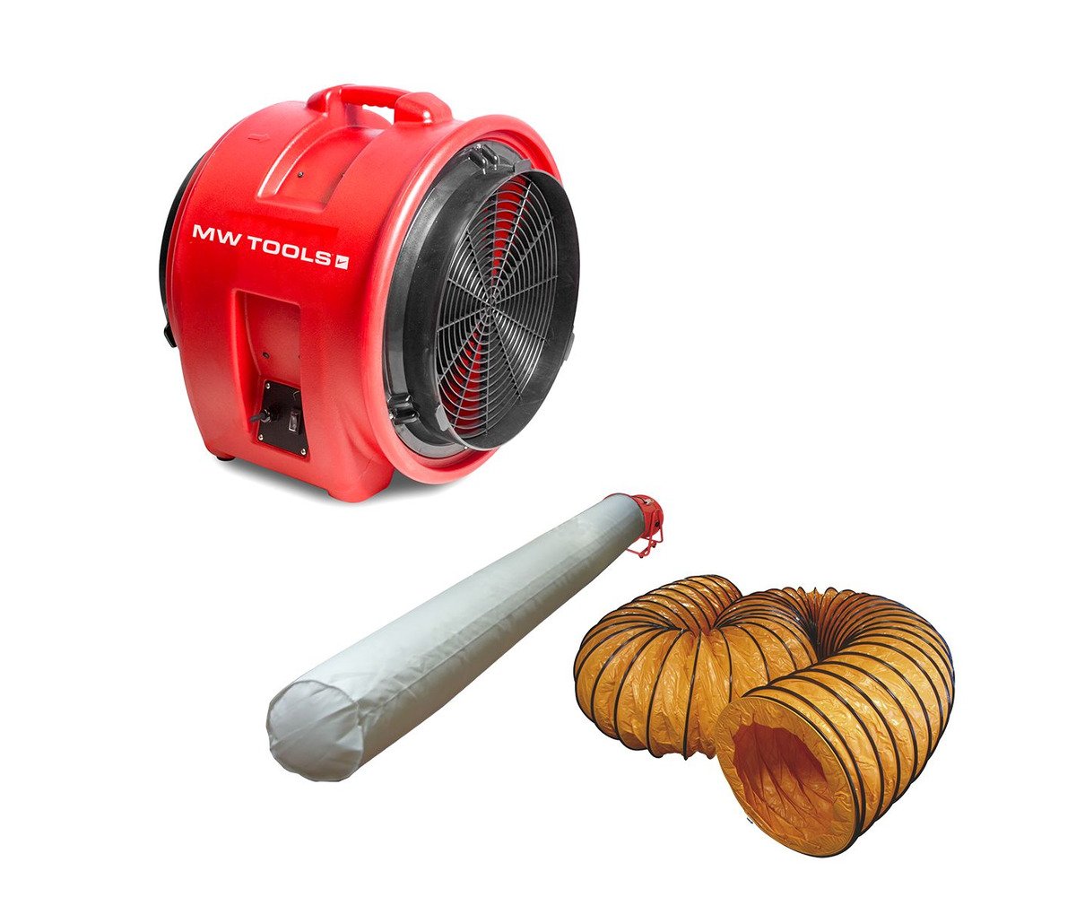 Ventilator MV400PP met slang en filterzak MW Tools - foto 2