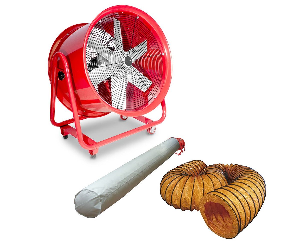 Mobiele ventilator MV600R3 met slang en filterzak MW Tools - foto 2