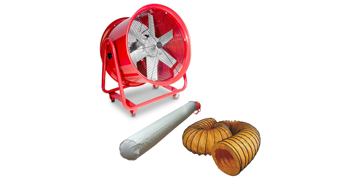 Mobiele ventilator MV600R met slang en filterzak MW Tools
