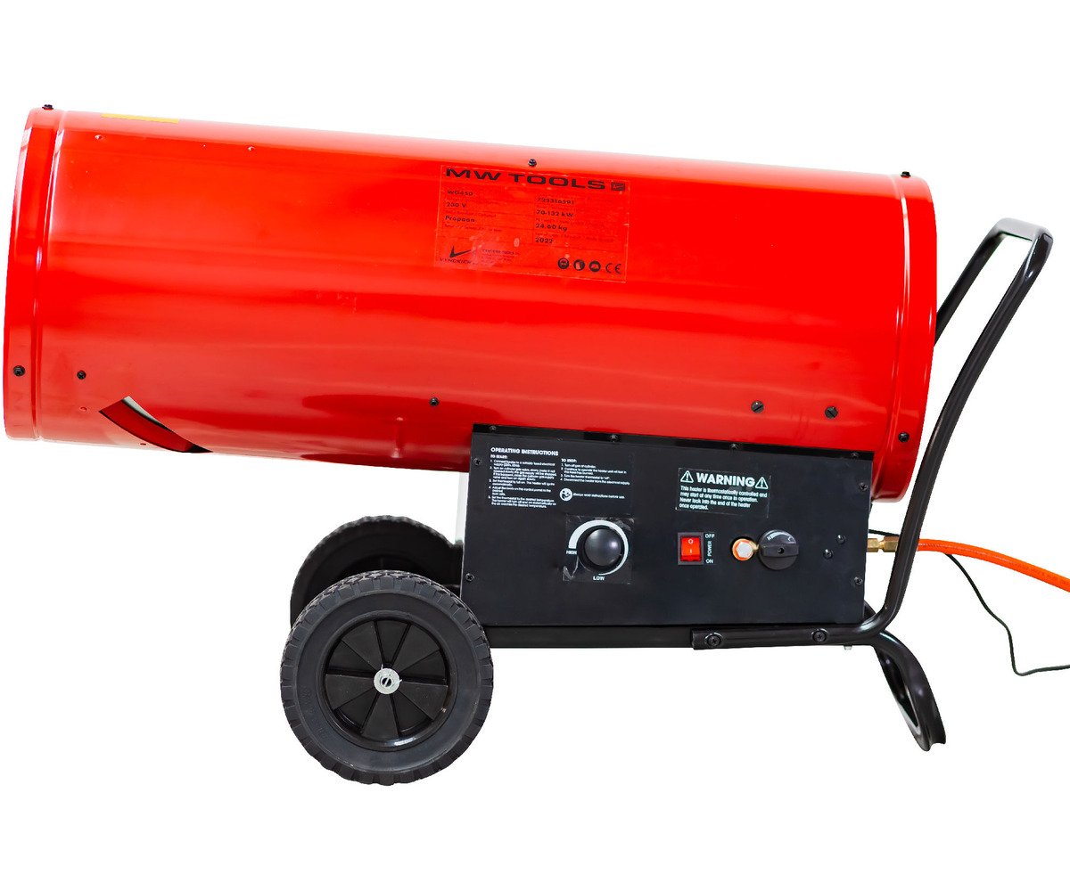 Warmeluchtblazer op propaangas 70-132kW met thermostaat MW Tools - foto 3