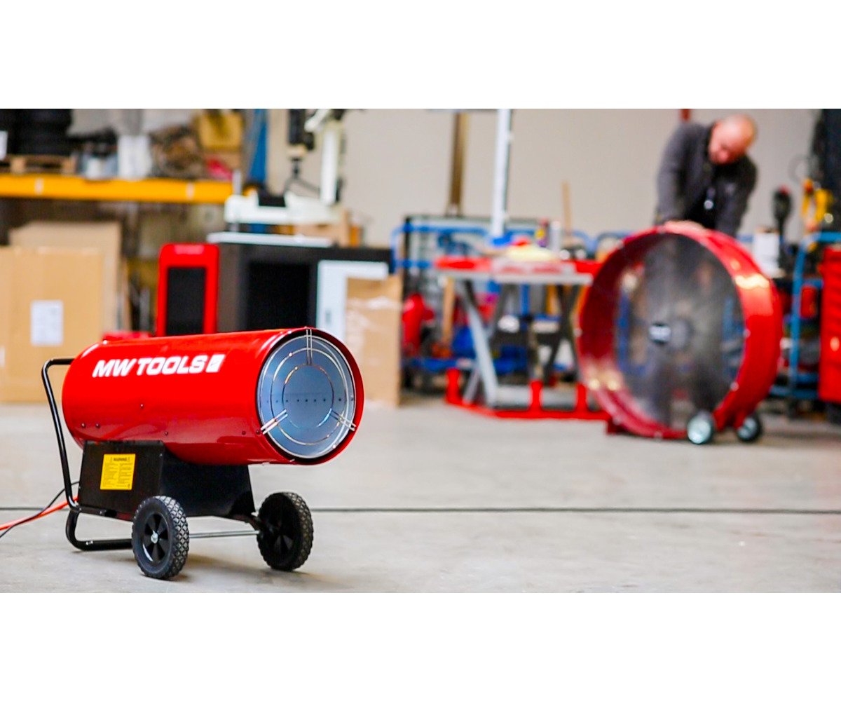 Warmeluchtblazer op propaangas 70-132kW met thermostaat MW Tools - foto 6