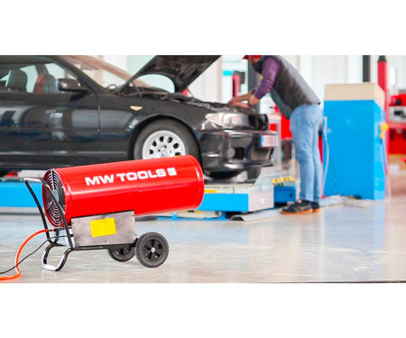 Warmeluchtblazer op propaangas 70-132kW met thermostaat MW Tools - foto 7