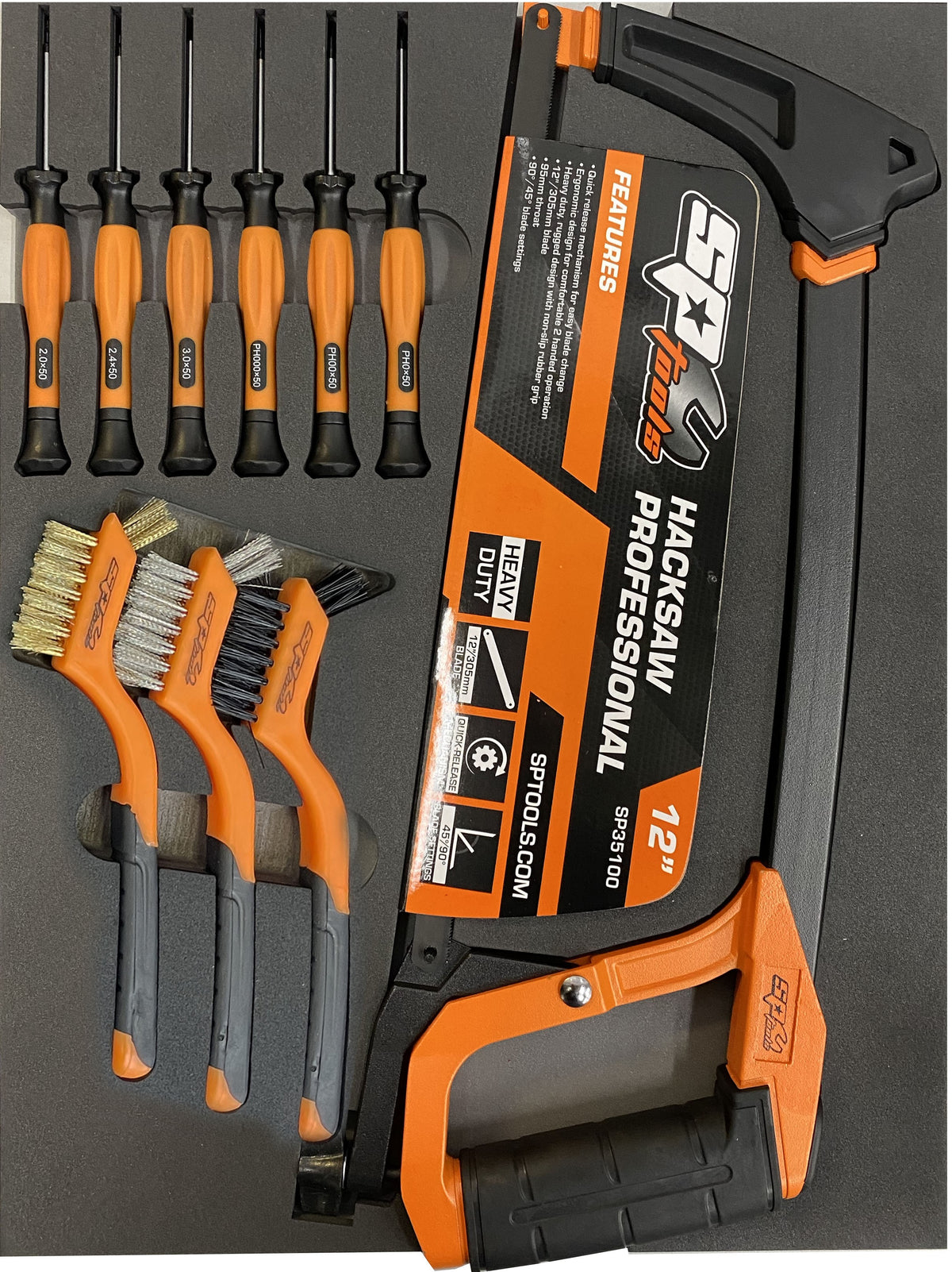 EVA MINI FOAM INLEG ZAAG, BORSTELS EN MINI SCHROEVENDRAAIERS (10 DELIG)