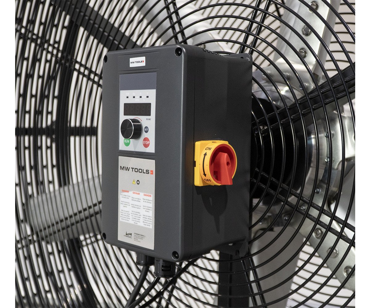 Mobiele industriële ventilator Ø1500 mm - 70.320 m³/u - Stille DC-motor - variabele snelheid - timer - 750W - 230V MW Tools - foto 5