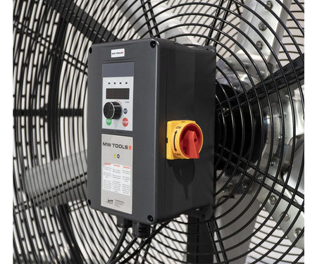 Mobiele industriële ventilator Ø1500 mm - 70.320 m³/u - Stille DC-motor - variabele snelheid - timer - 750W - 230V MW Tools - foto 5