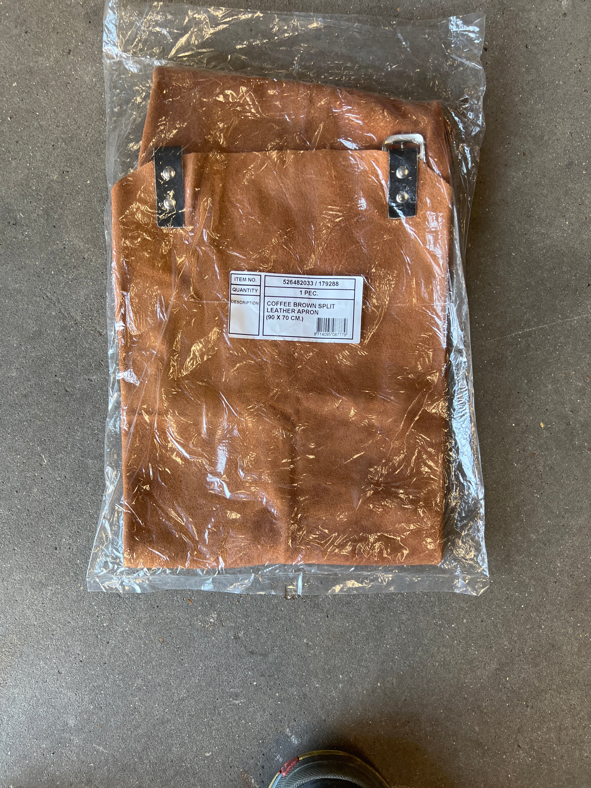 Weldsafe lasschort koffiebruin splitleer 90x70cm - Weldingshop