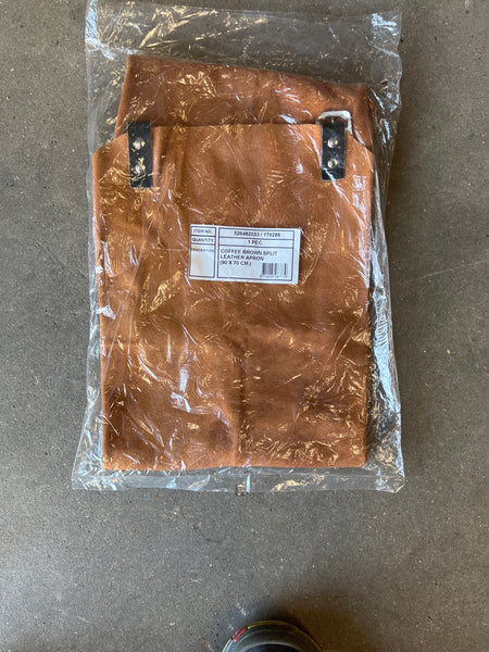 Weldsafe lasschort koffiebruin splitleer 90x70cm - Weldingshop
