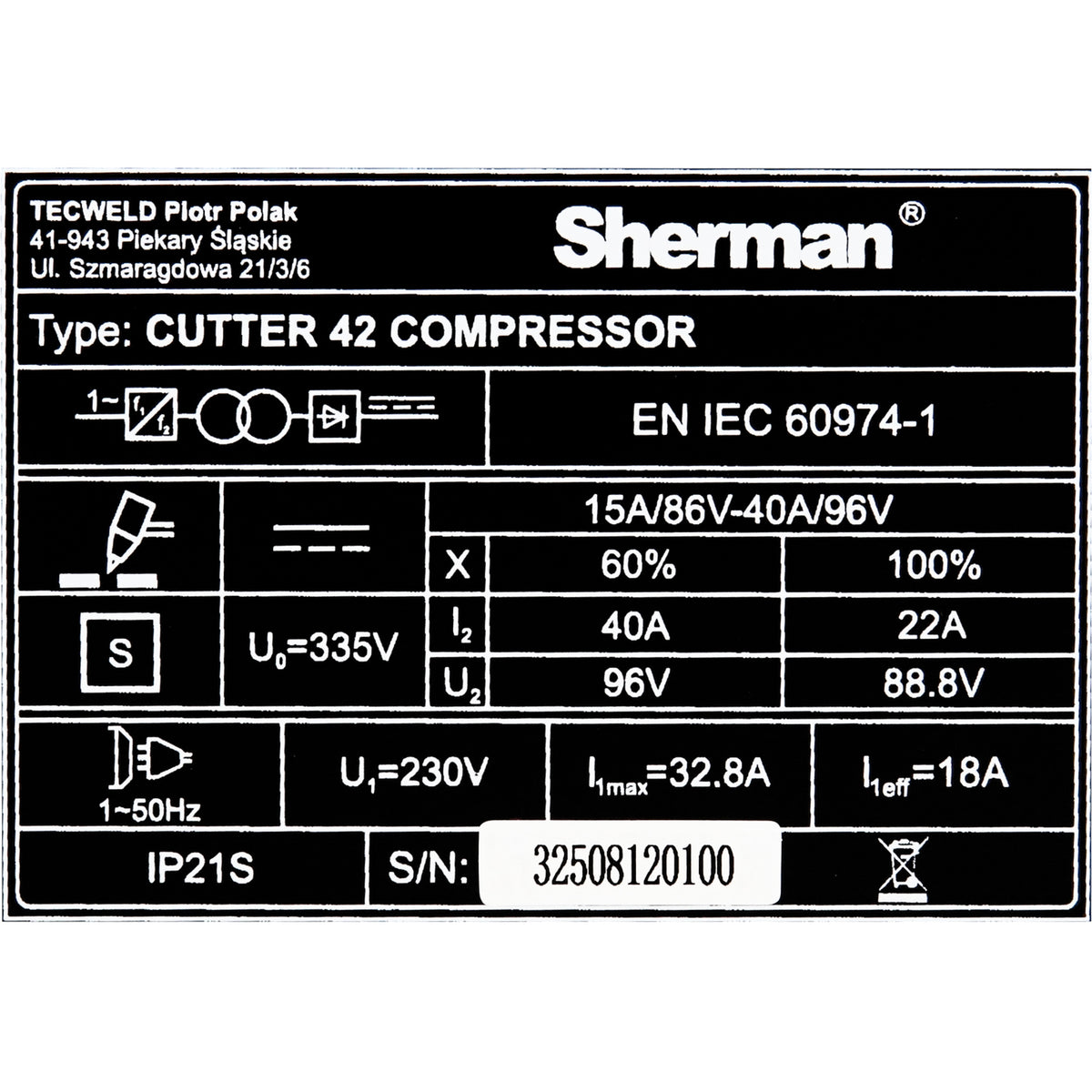 Sherman CUTTER 42 COMPRESSOR afbeelding 10