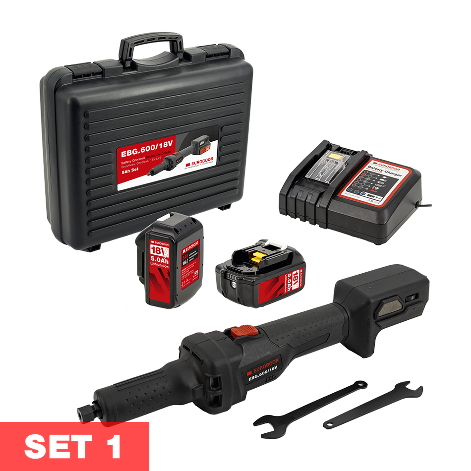 Accu aangedreven stiftslijper 18V set, 26000 RPM.