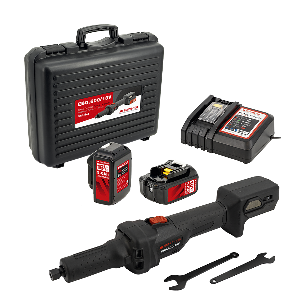 Accu aangedreven stiftslijper 18V set, 26000 RPM. - Weldingshop