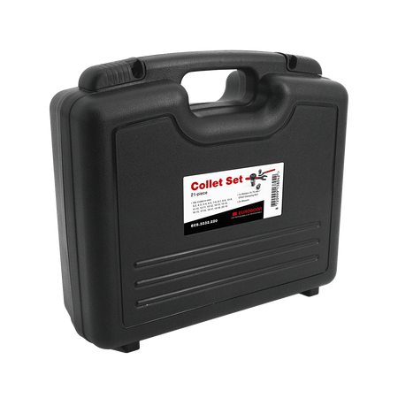 Set 21 delig. 1x Klemmoer. 2x Moersleutel, 18x Spantang, in koffer. - Weldingshop