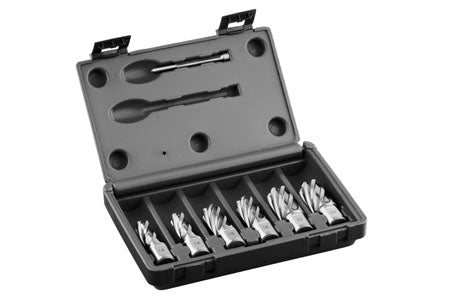 Kernboren set, HSS, DoC 30 mm, Dmin 12 mm, Dmax 22 mm.