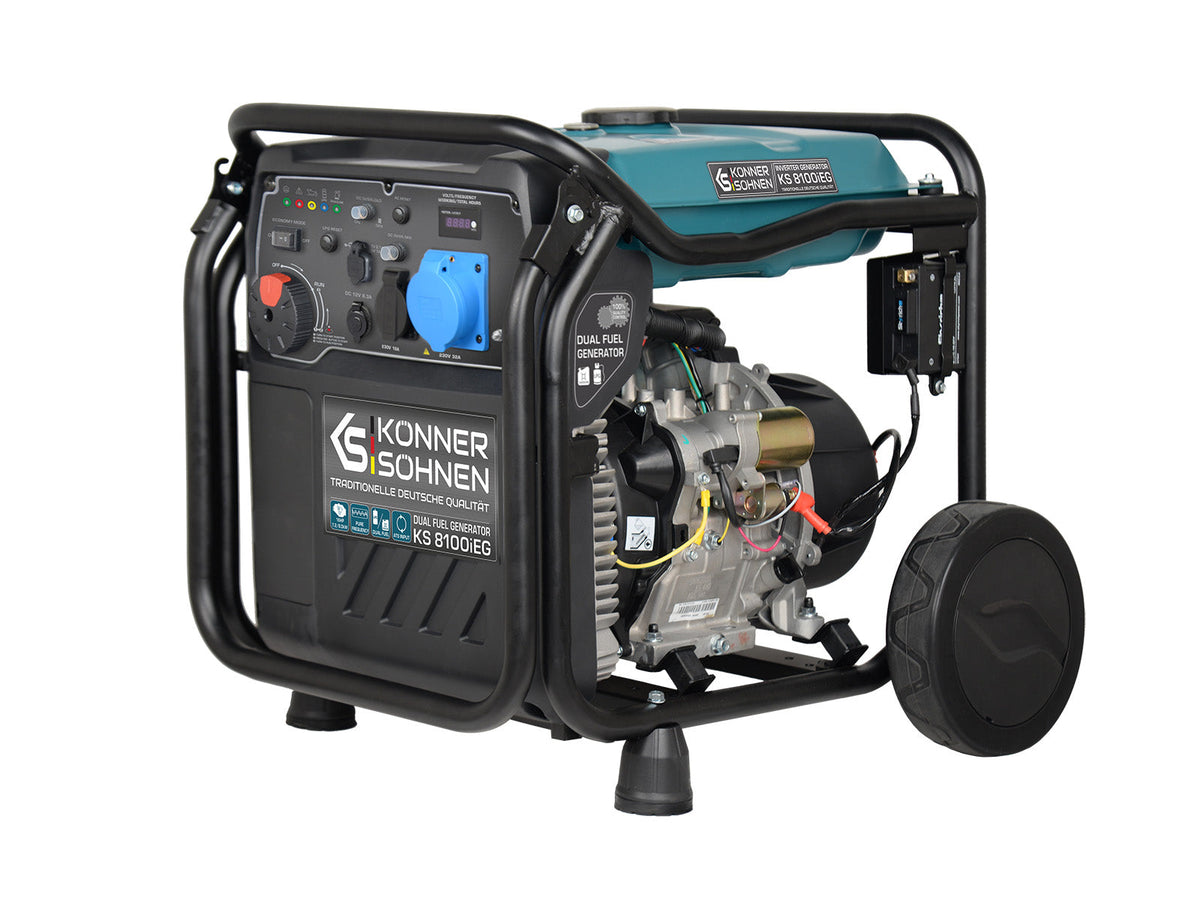 Könner & Söhnen KS 8100iEG invertergenerator schuin van voren