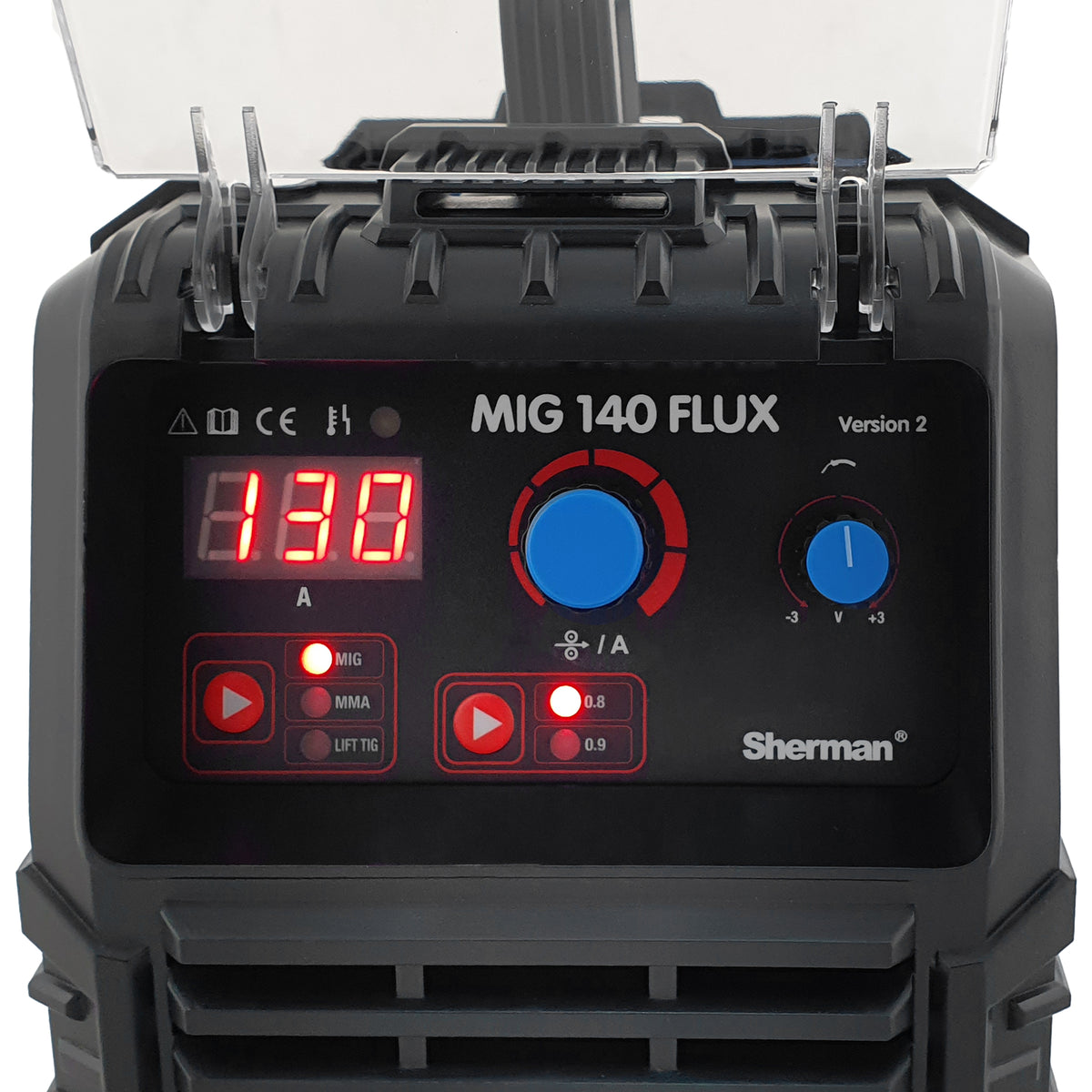 Sherman MIG 140 FLUX 3-in-1 lasapparaat 130 A – gasloos, MMA en TIG Lift