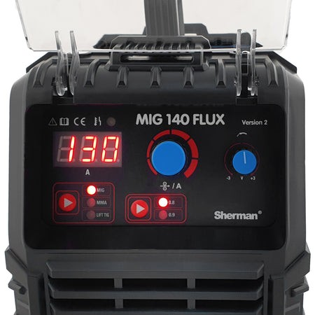 Sherman MIG 140 FLUX 3-in-1 lasapparaat 130 A – gasloos, MMA en TIG Lift