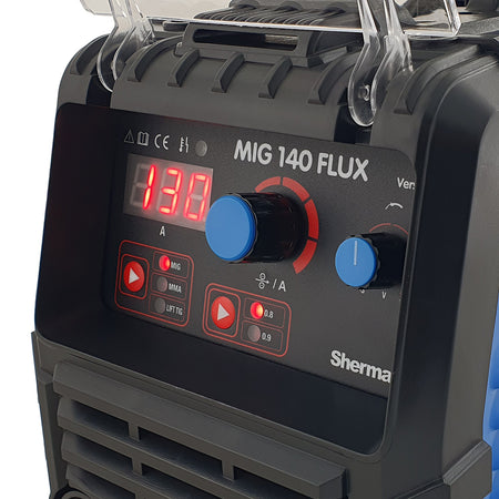 Sherman MIG 140 FLUX 3-in-1 lasapparaat 130 A – gasloos, MMA en TIG Lift