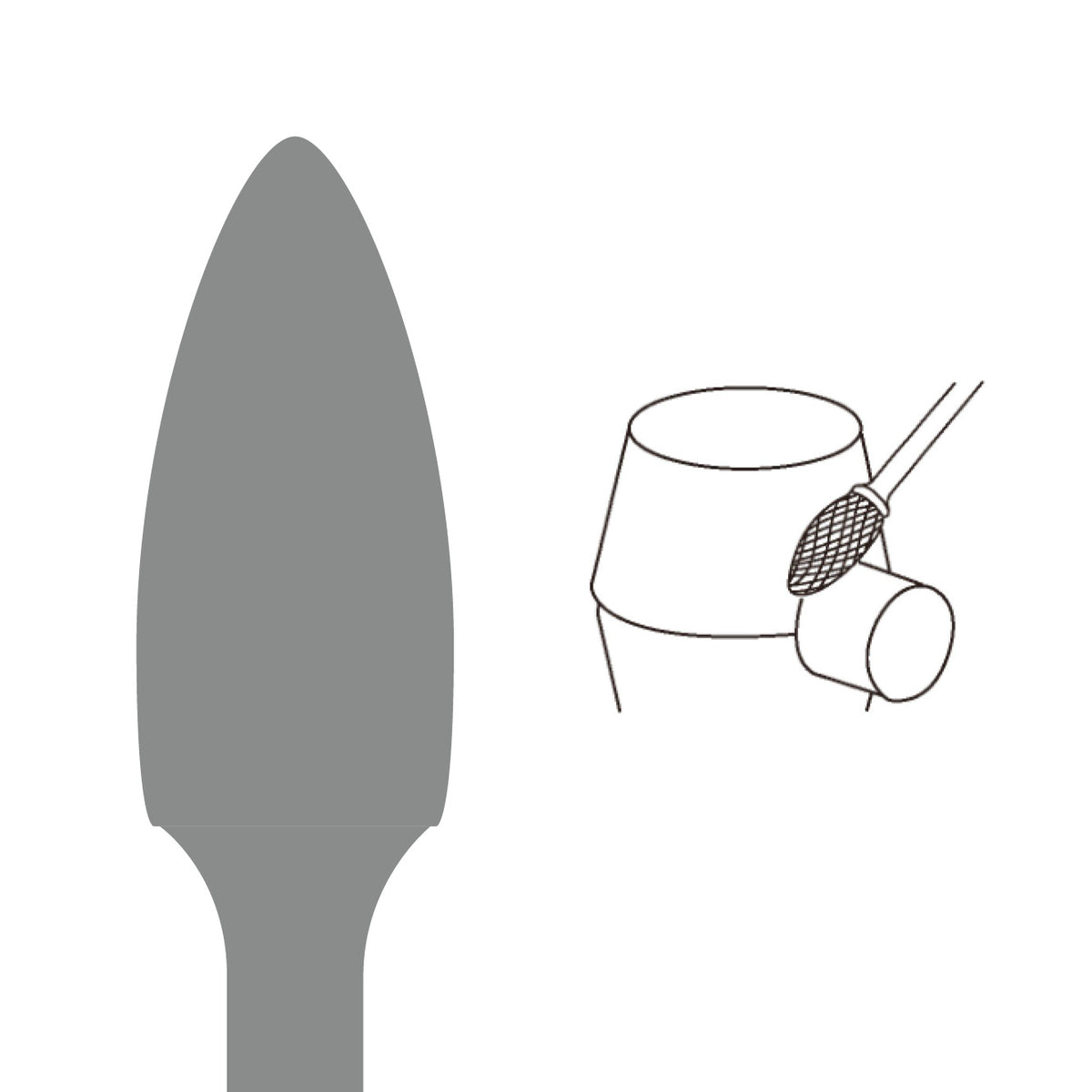 Stiftfrees, stiftfrees tandvorm Alu vertanding, model H, D 10 mm, L 20 mm. - Weldingshop