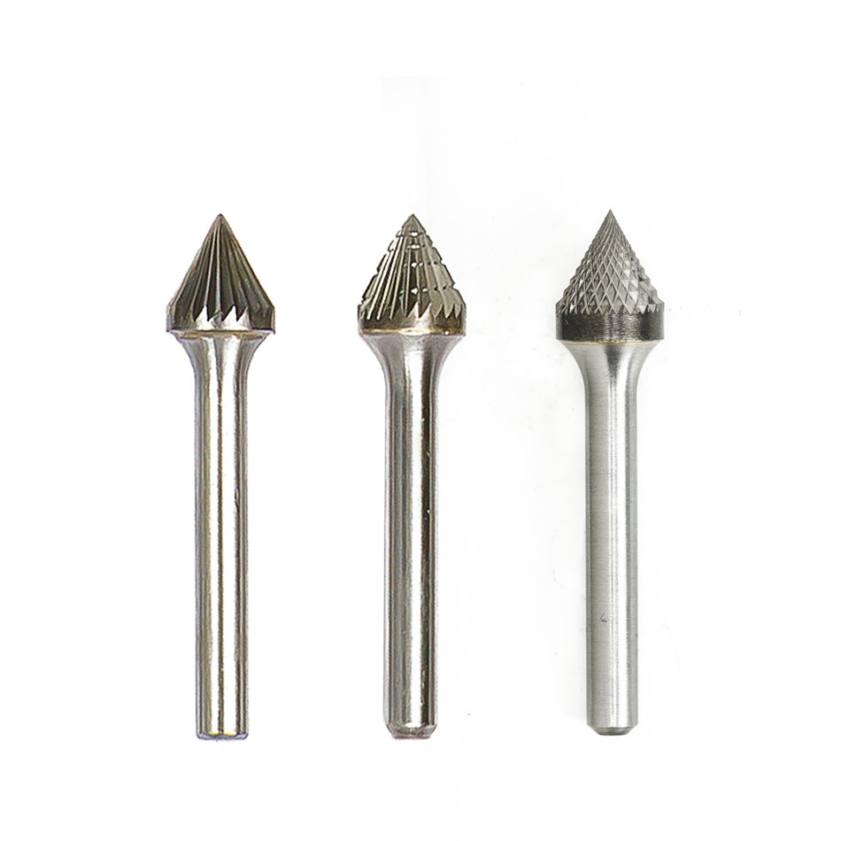 Stiftfrees, stiftfrees tandvorm diamond vertanding, model J, D 10 mm, L 8.7 mm.