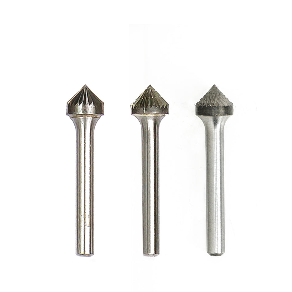 Stiftfrees, stiftfrees tandvorm diamond vertanding, model K, D 10 mm, L 5 mm.