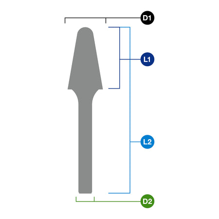 Stiftfrees, stiftfrees tandvorm Alu vertanding, model L, D 10 mm, L 25 mm. - Weldingshop