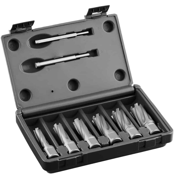 Kernboren set, TCT, DoC 35 mm, Dmin 12 mm, Dmax 22 mm.