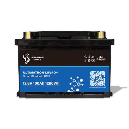Ultimatron Lithium Accu Onder het Zitje van 12,8V 100Ah LiFePO4 LN3 Slim BMS Met Bluetooth