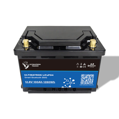 Ultimatron Lithium Accu Onder het Zitje van 12,8V 100Ah LiFePO4 LN3 Slim BMS Met Bluetooth