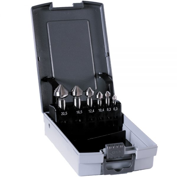 Verzink set, HSS-Co, Dmin 6.3 mm, Dmax 20.5 mm.