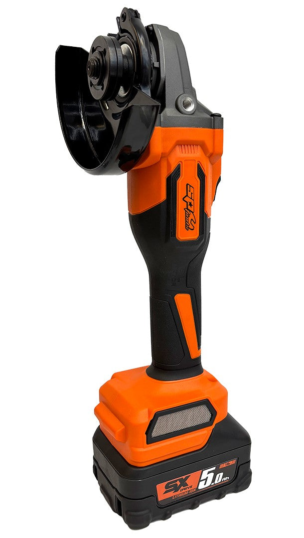 ACCU HAAKSE SLIJPMACHINE 18V 125MM MET 5AH ACCU EN LADER