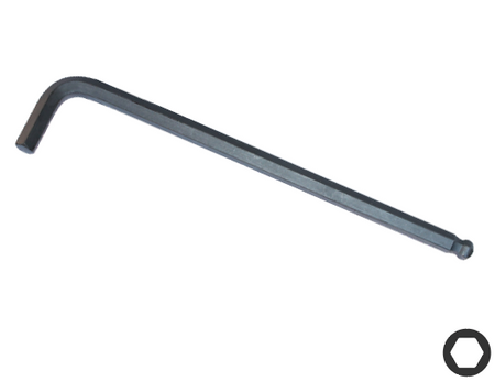 BINNENZESKANT STIFTSLEUTEL MET KOGELKOP 4MM